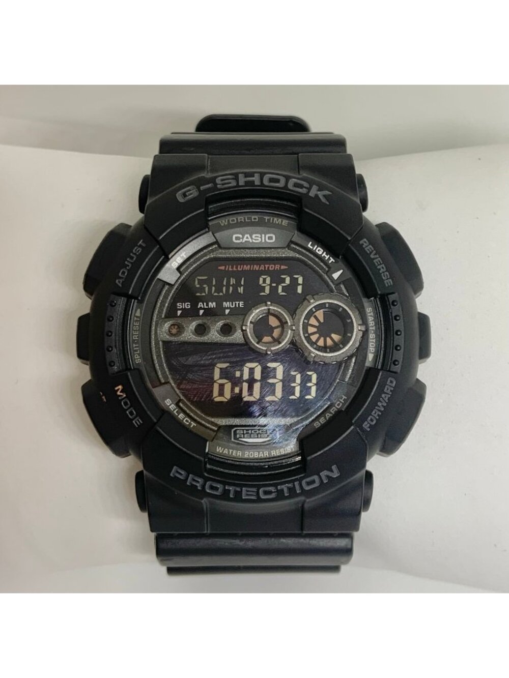 Casio G-Shock GD100-1B Men's Digital black tone Watch military 48mm 200MWR